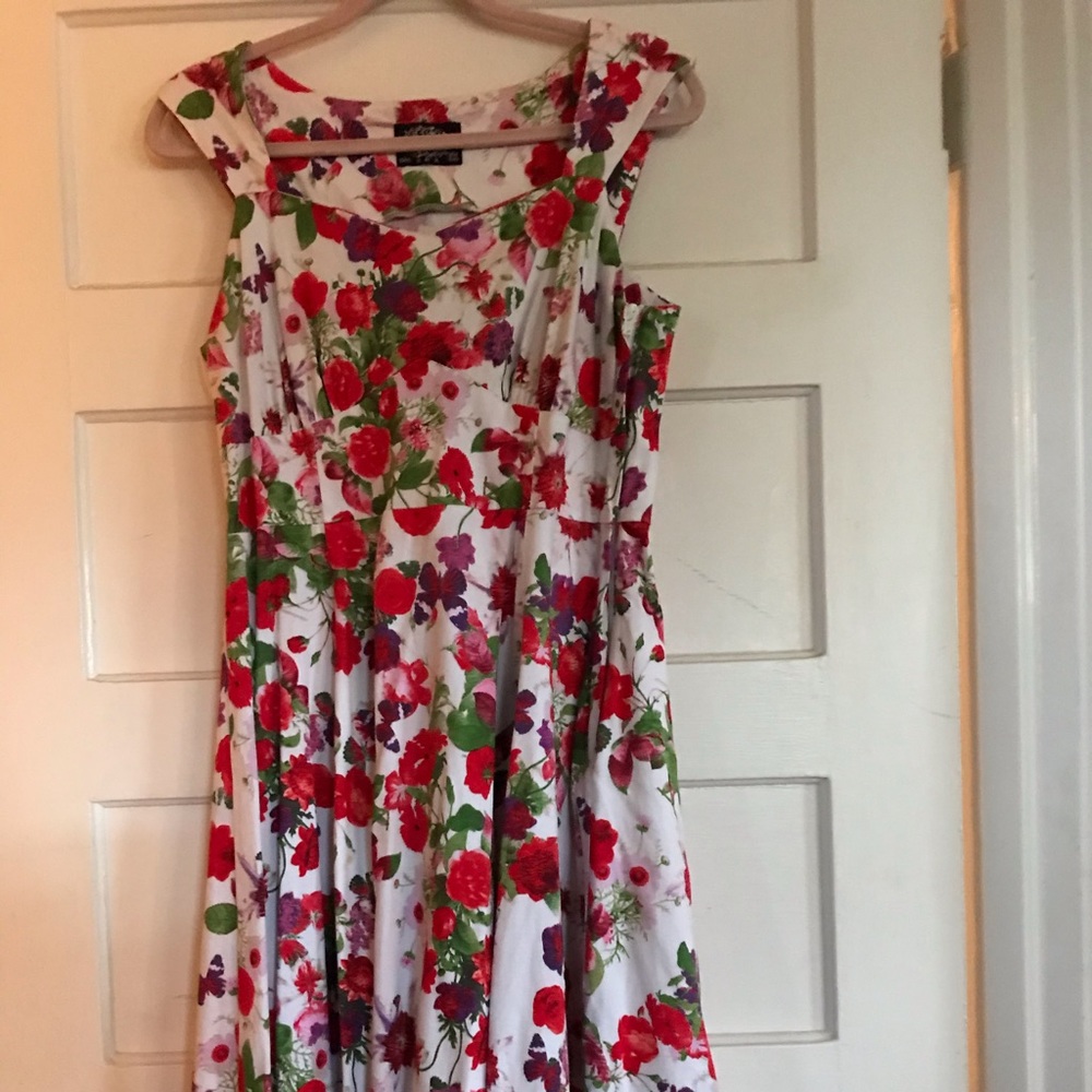 Hearts and Roses floral dress